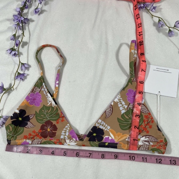 NEW Lokahi Swimwear [ Medium ] Floral Vada Bikini Top in Hana Print - Picture 10 of 10